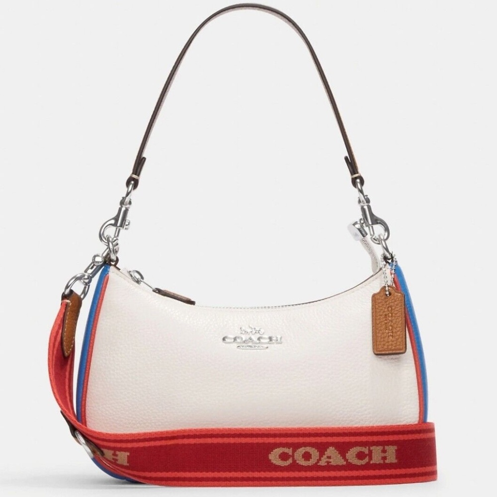 NWT Coach Teri Leather Shoulder/Croosbody Bag In Colorblock